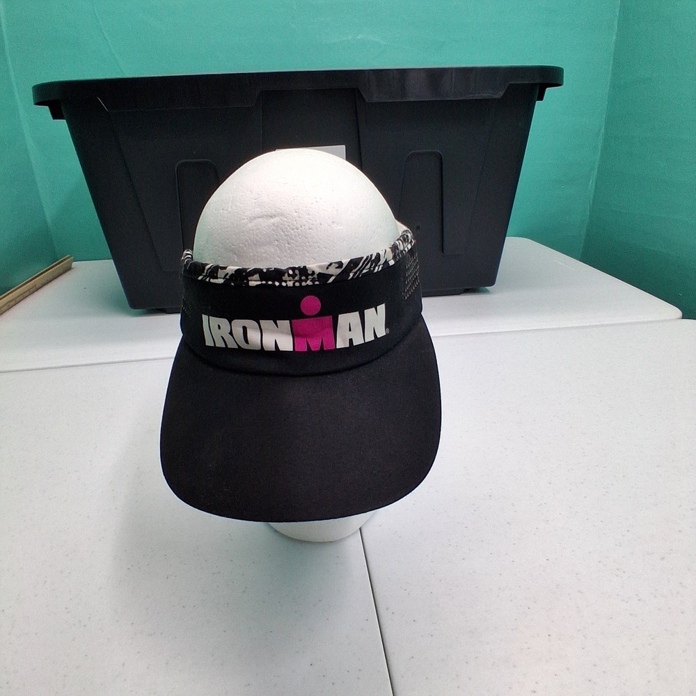 BOCO Gear Ironman Performance Visor One Size Black Pink Motivational Running Cap